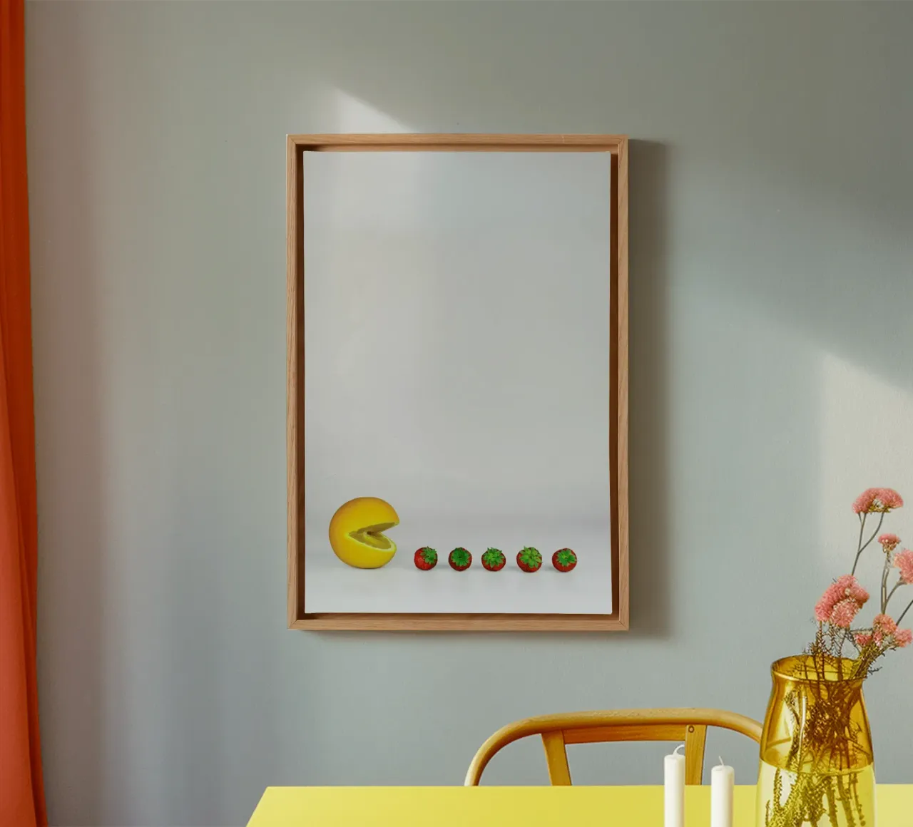 Pacman tela con Cornice a cassetta da Lemon-apes