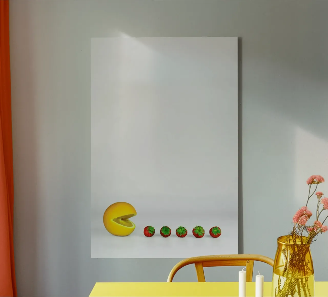 Pacman tela con Cornice a cassetta da Lemon-apes