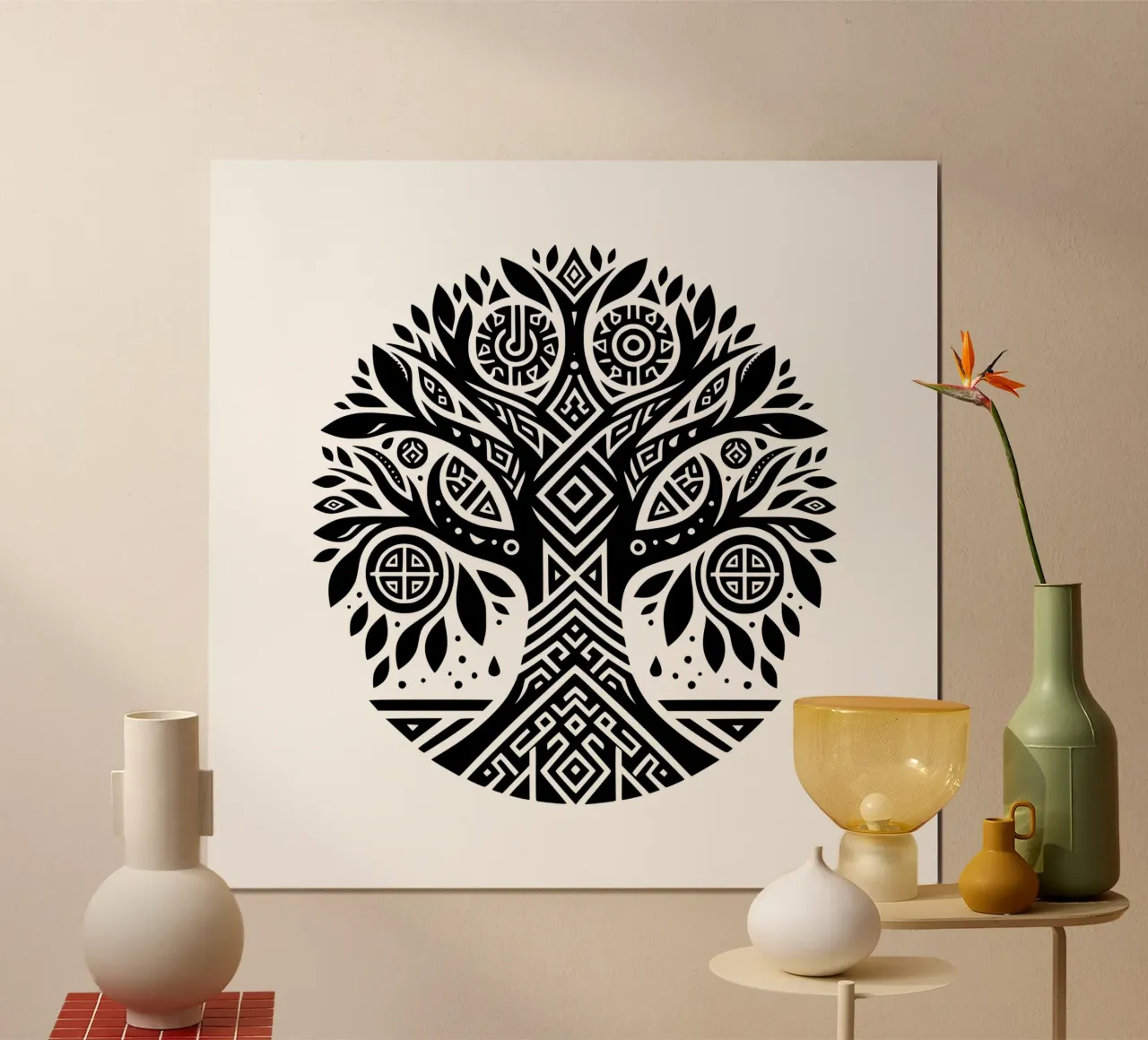 Albero della vita in bianco e nero carta hahnemühle da Spiritual Touch
