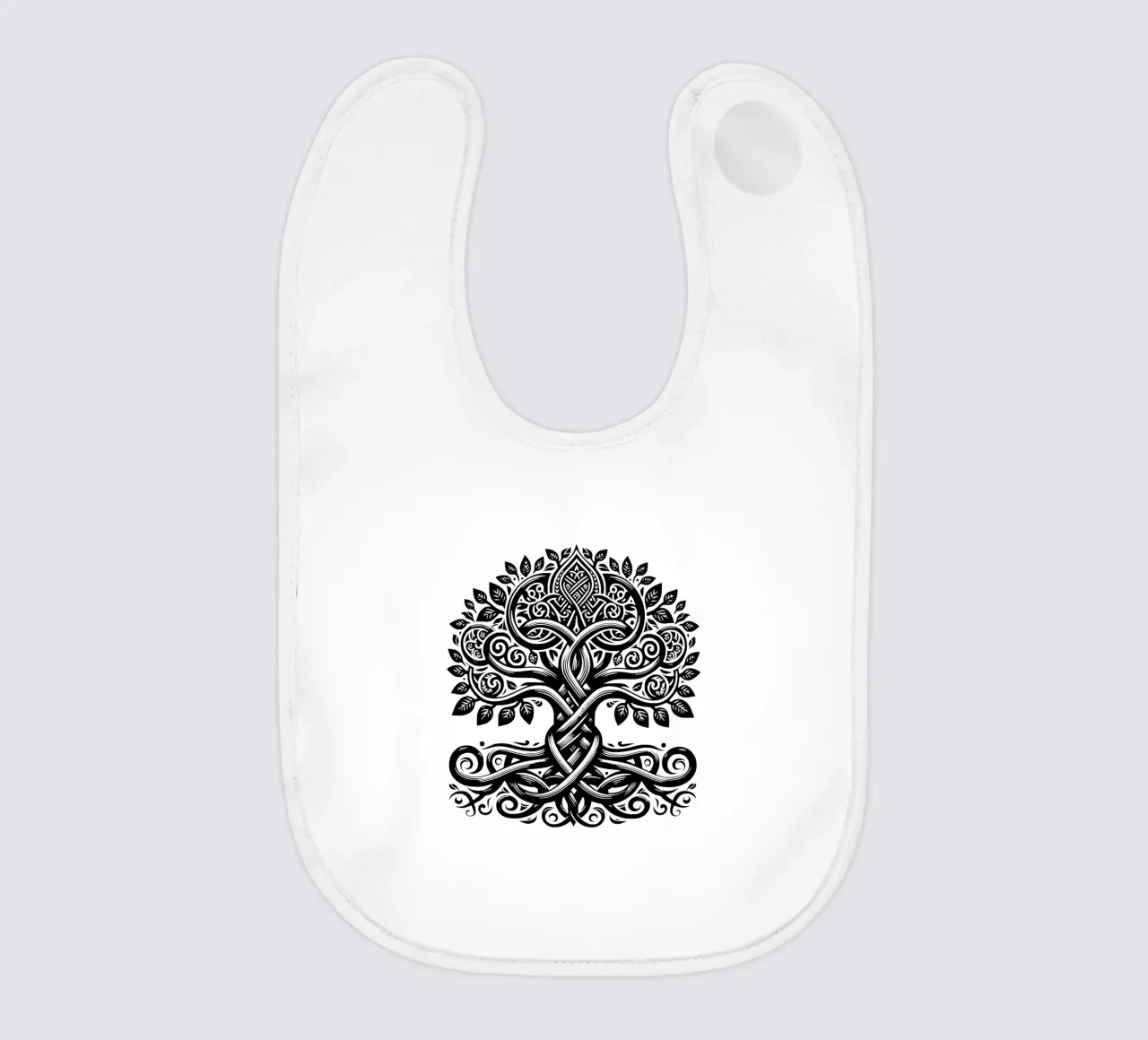 Albero della vita in bianco e nero bavaglino da Spiritual Touch