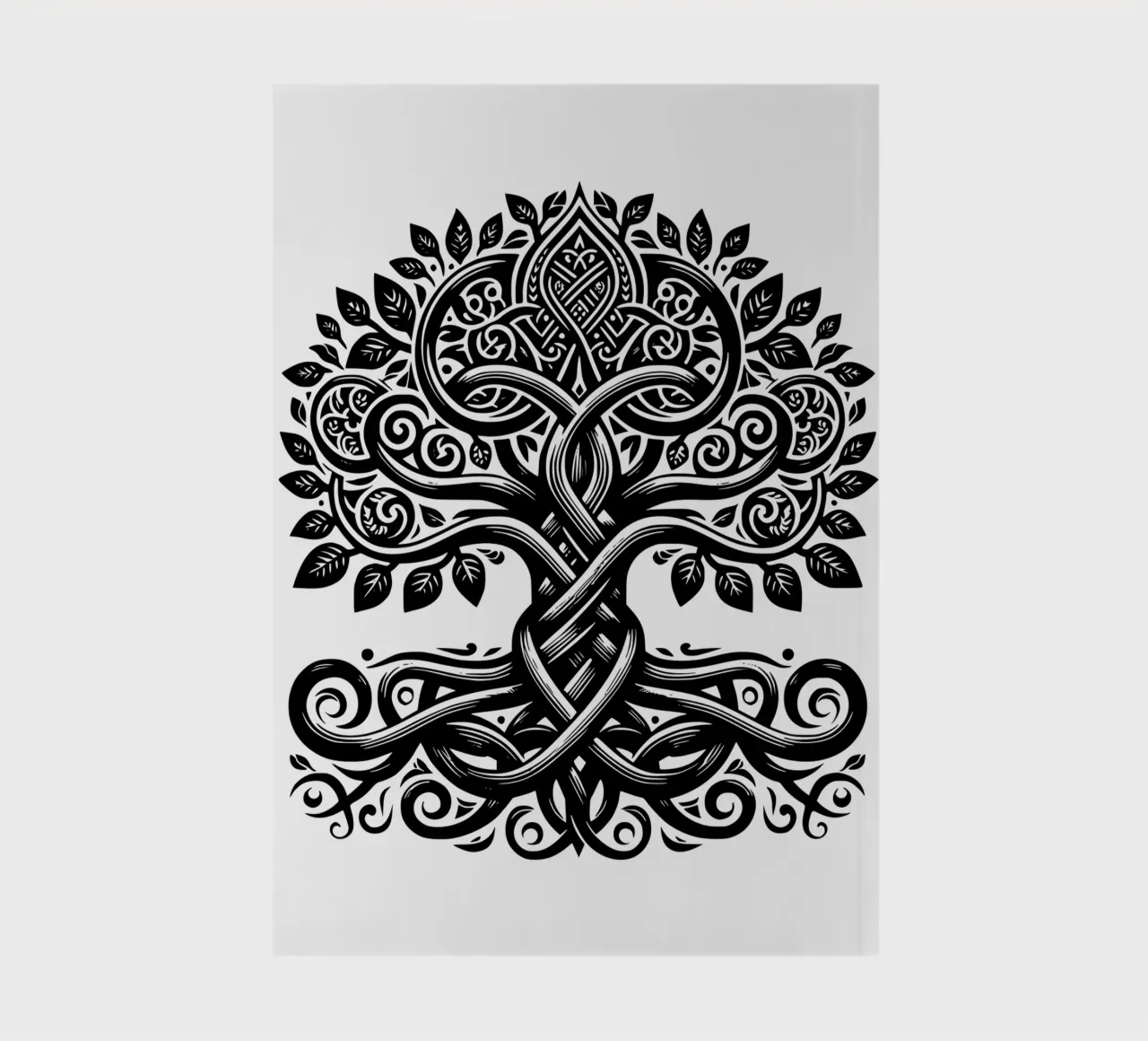 Black & White Tree of Life notebook by Spiritual Touch
