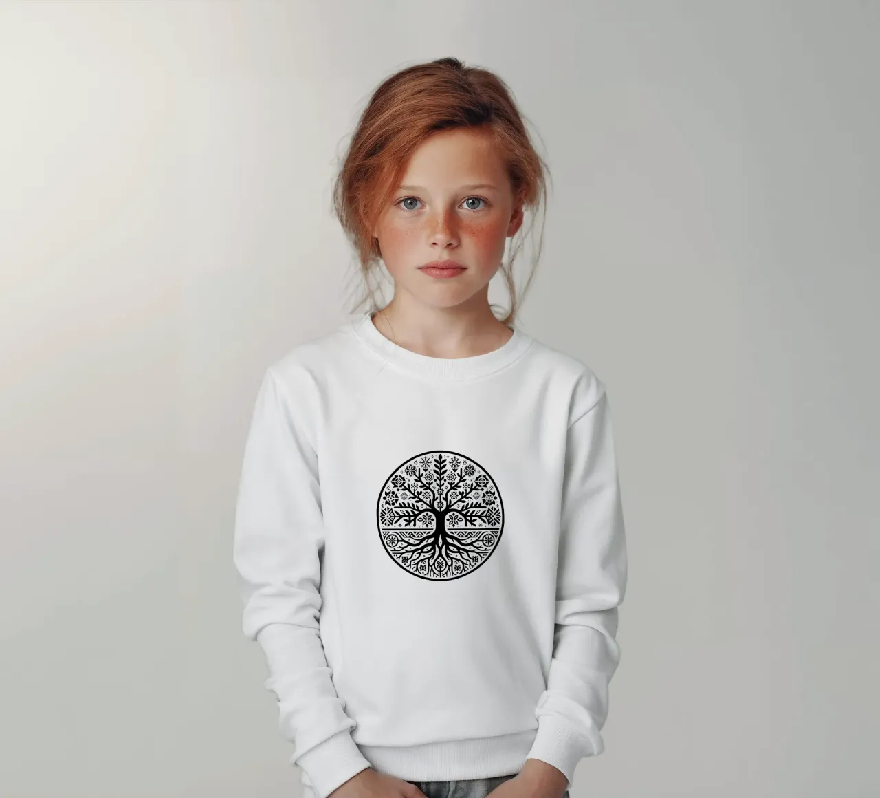 Albero della vita in bianco e nero felpa bambino da Spiritual Touch