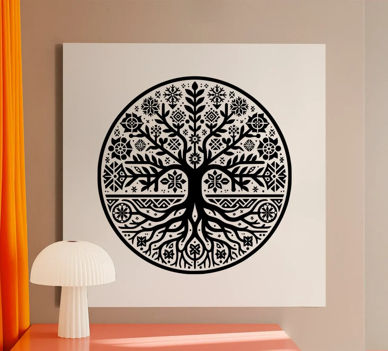 Black & White Tree of Life canvas by Spiritual Touch