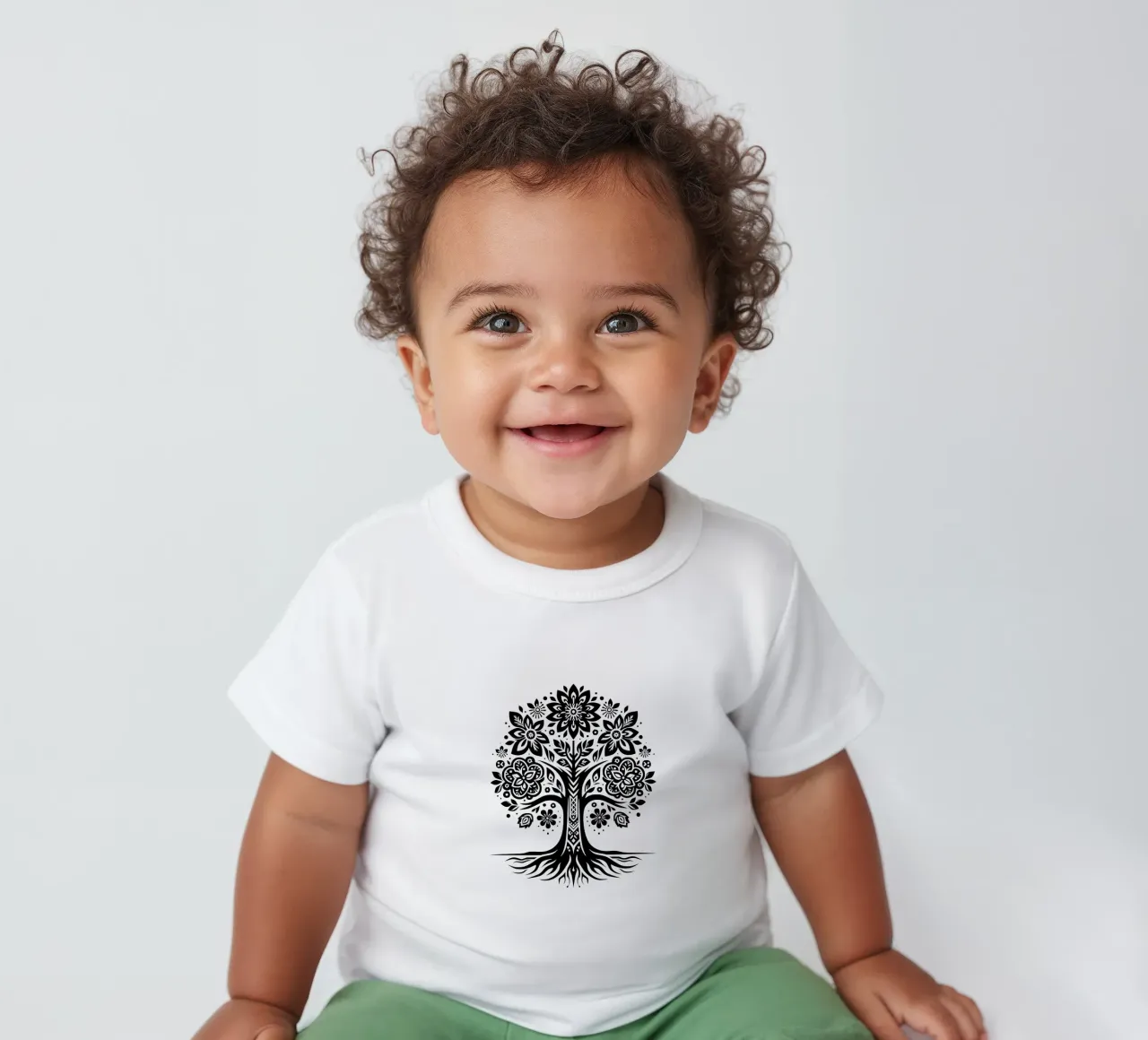 Albero della vita in bianco e nero maglietta neonato da Spiritual Touch