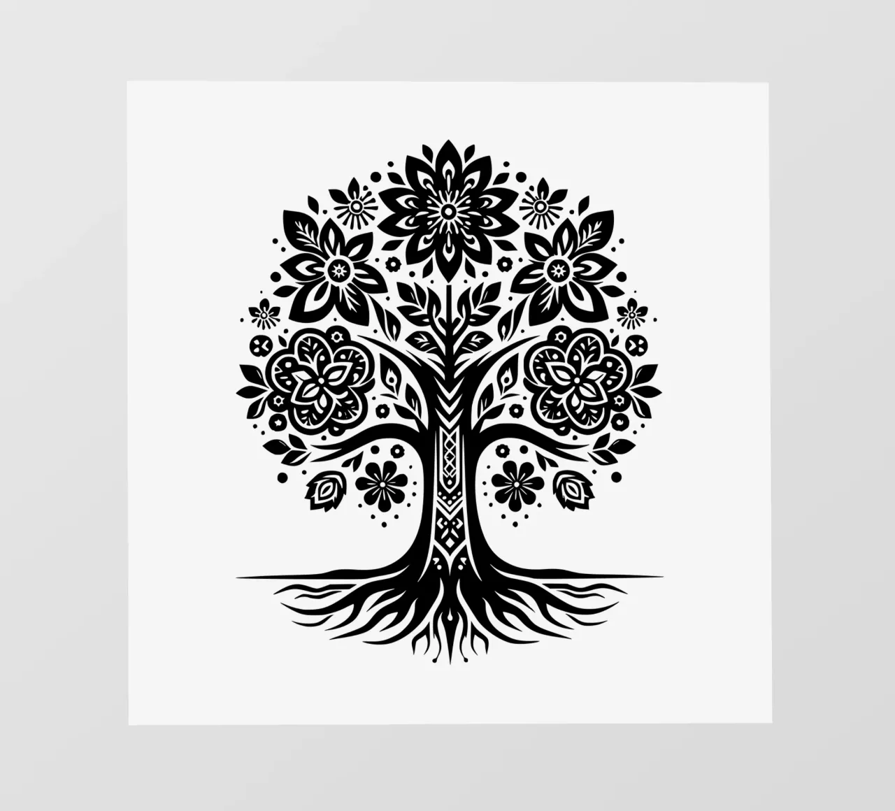 Albero della vita in bianco e nero pellicola backlit da Spiritual Touch