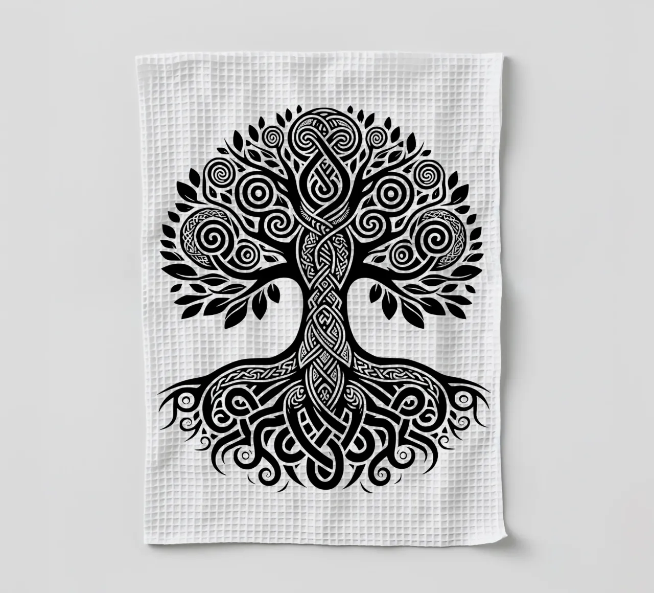 Albero della vita in bianco e nero canovaccio da cucina da Spiritual Touch
