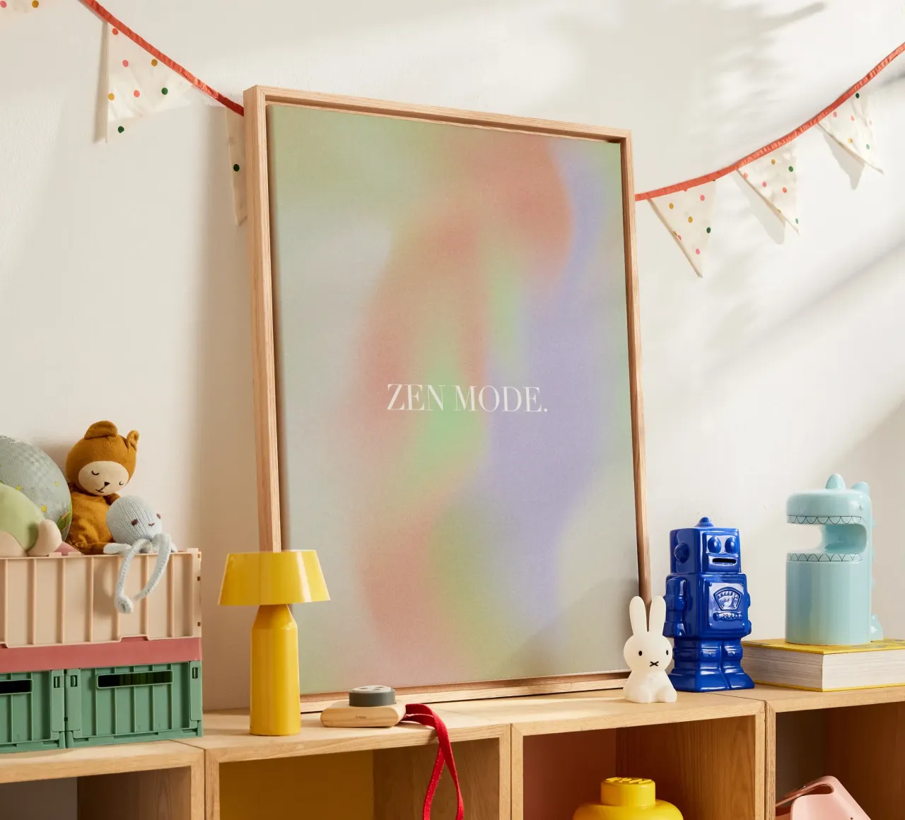 Zen Mode No 07 tela con Cornice a cassetta da treechild