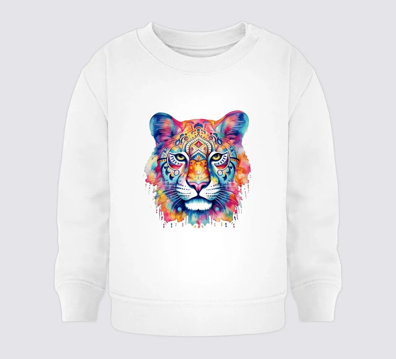 Watercolor Tiger Mandala baby sweatshirt by Spiritual Touch