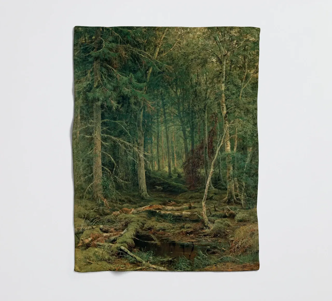 Ivan Shishkin - Boschi di retrovia, 1872 coperta in pile da William Store