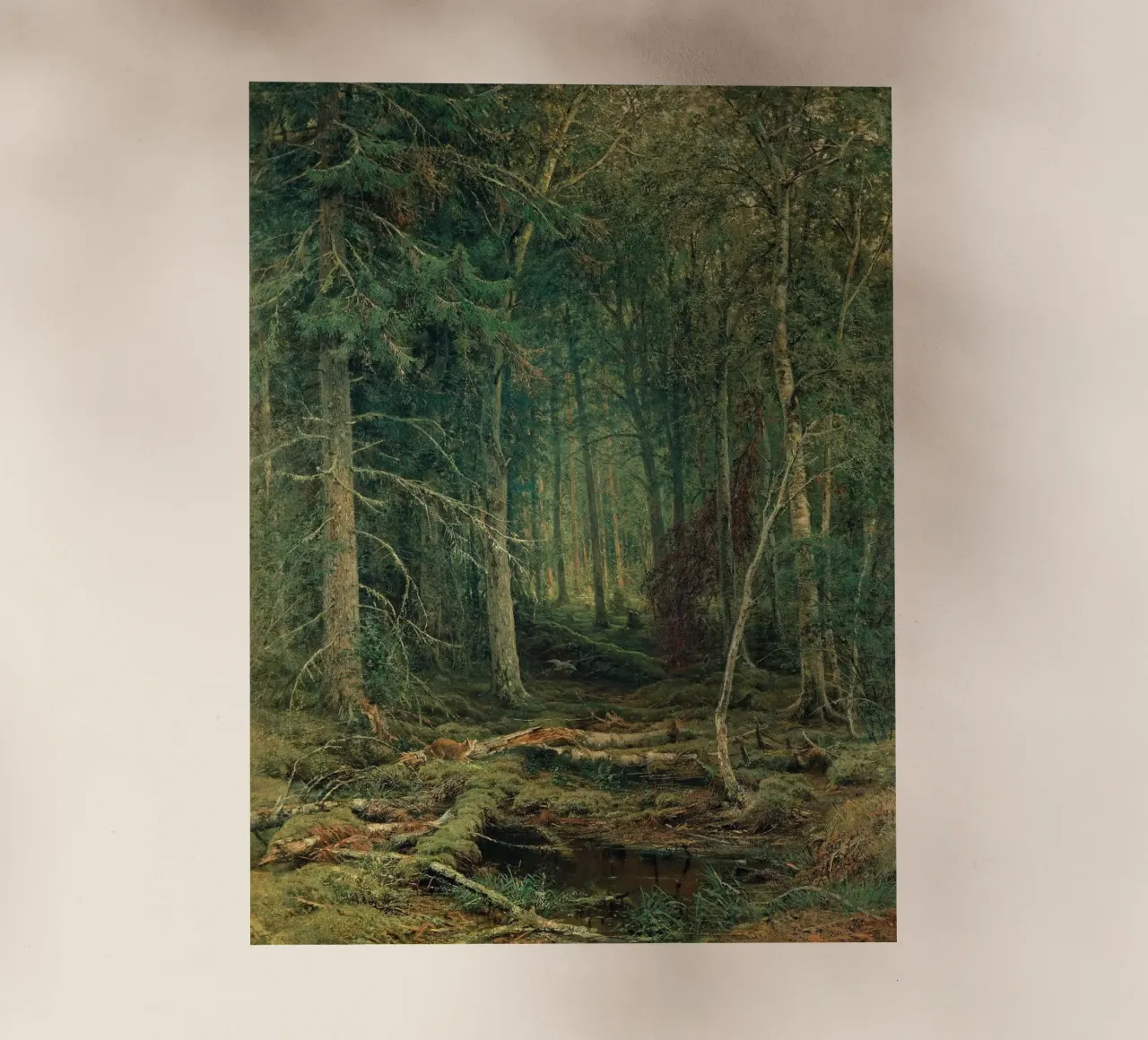 Ivan Shishkin - Boschi di retrovia, 1872 pellicola backlit da William Store