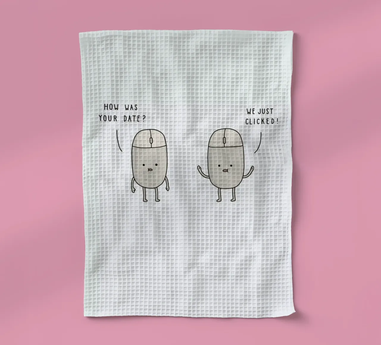 We Just Clicked tea towel by Jaco Haasbroek