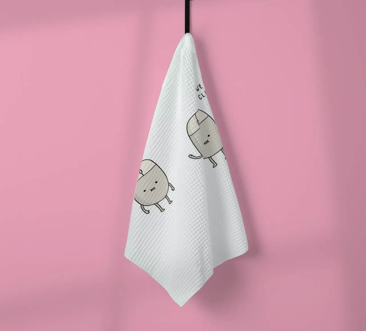 We Just Clicked tea towel by Jaco Haasbroek