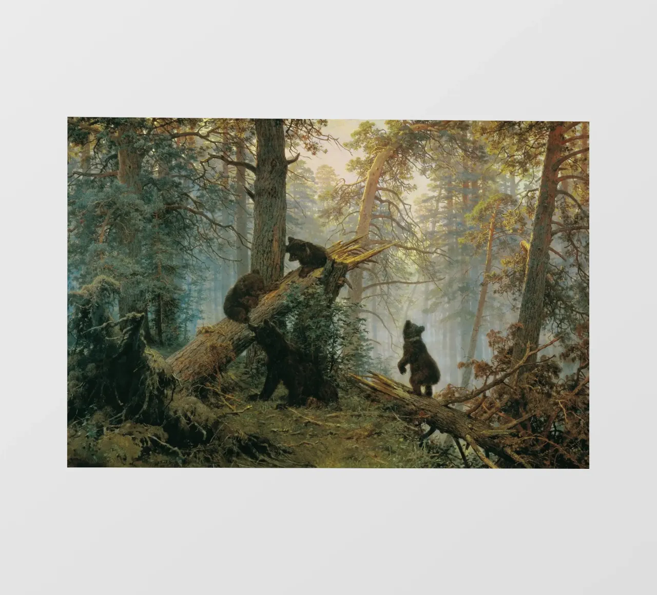 Ivan Shishkin - Mattina in una pineta pellicola backlit da William Store