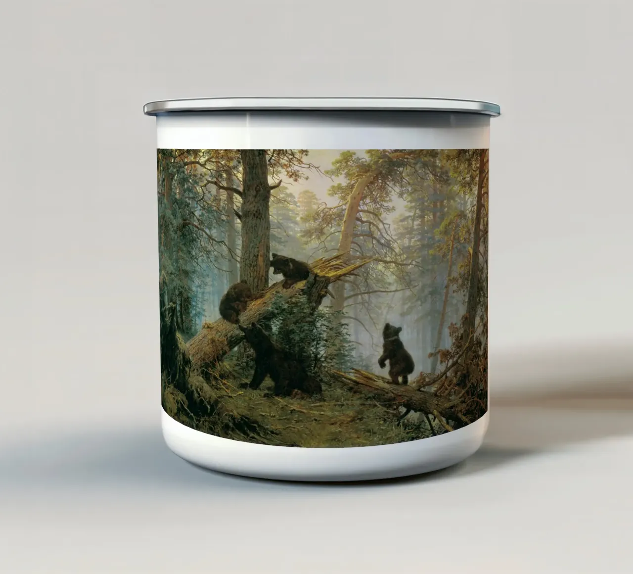 Ivan Shishkin - Mattina in una pineta tazza in smalto da William Store