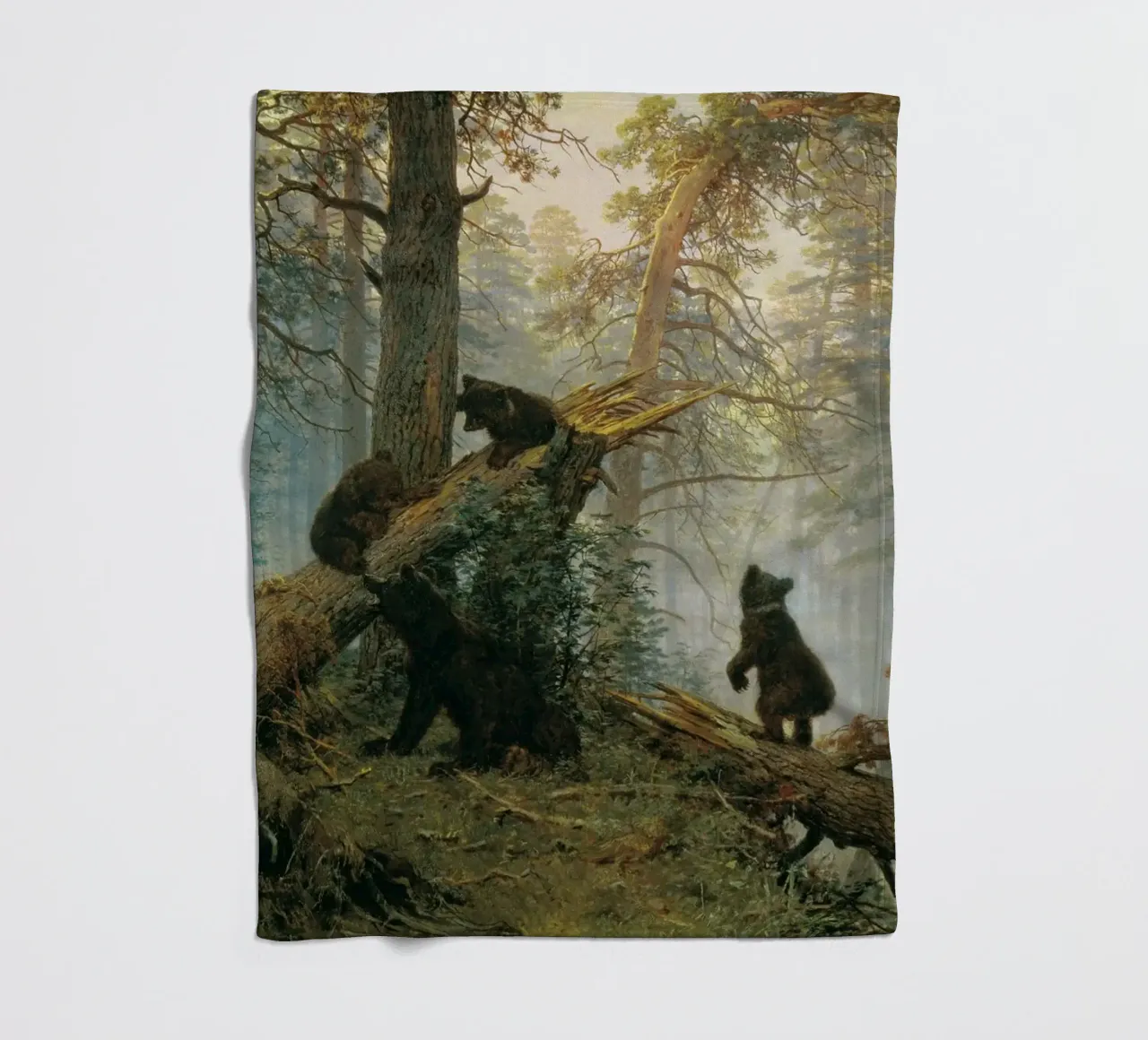 Ivan Shishkin - Mattina in una pineta coperta in pile da William Store