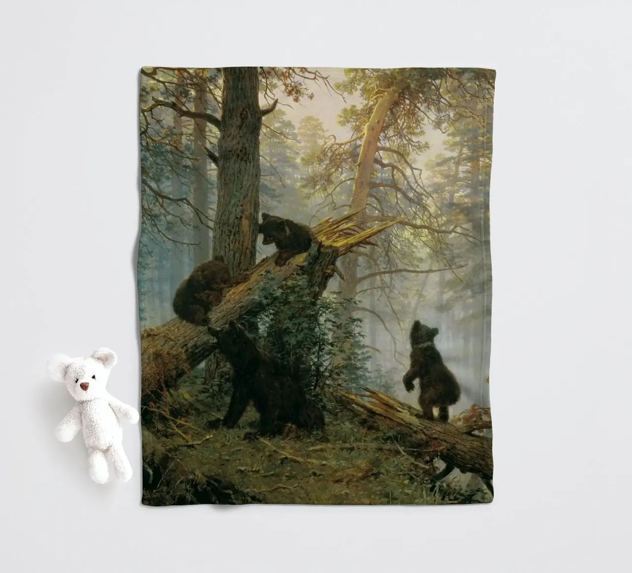 Ivan Shishkin - Mattina in una pineta coperta in pile da William Store