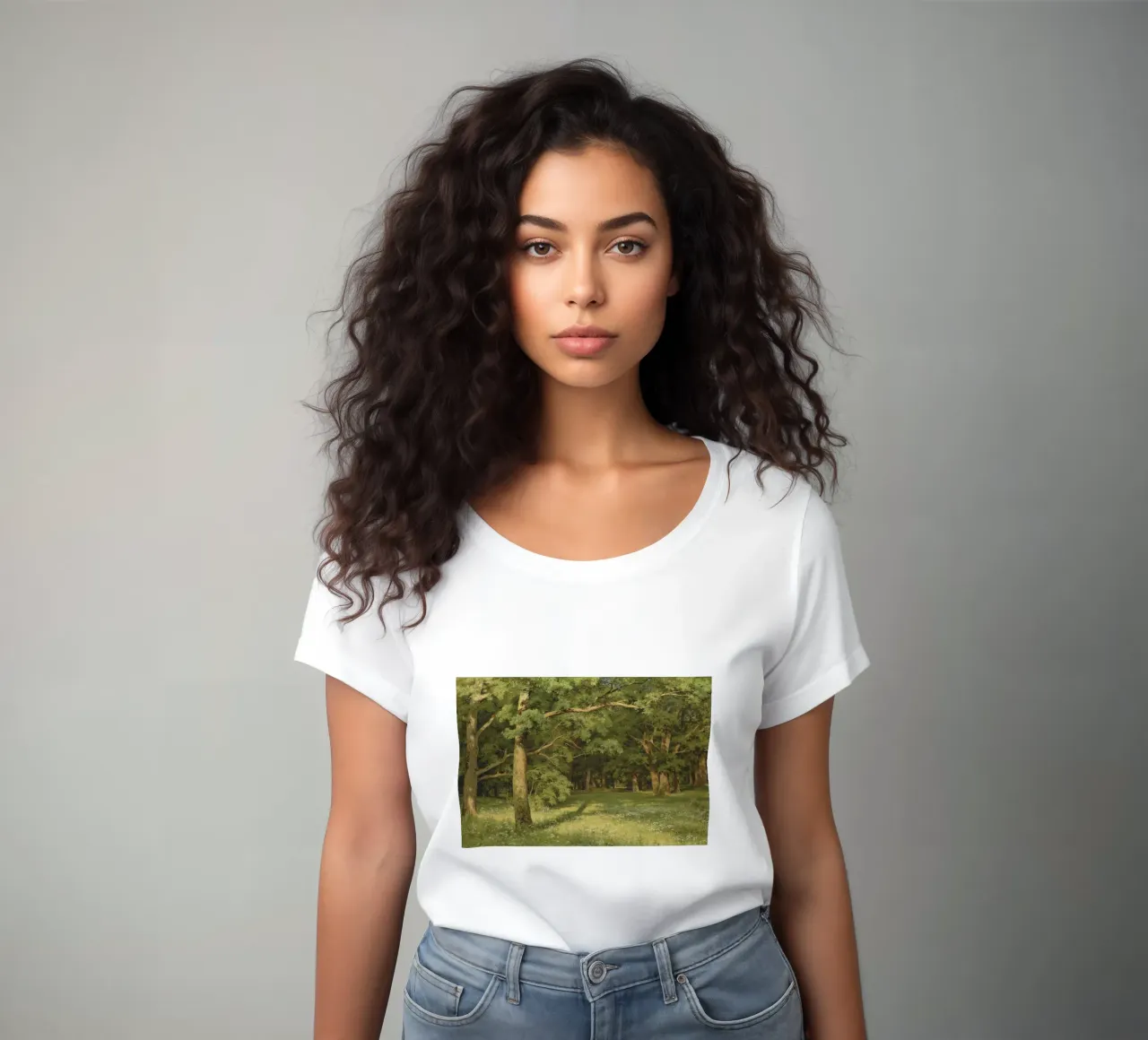 Ivan Shishkin - The Forest Clearing, 1896 women's fitted t-shirt by William Store