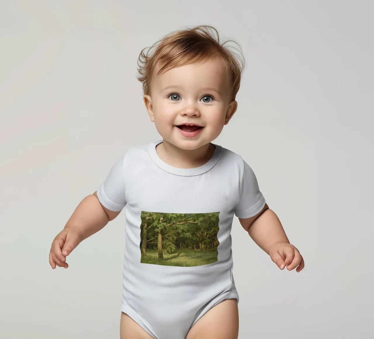 Ivan Shishkin - The Forest Clearing, 1896 short-sleeve baby romper by William Store