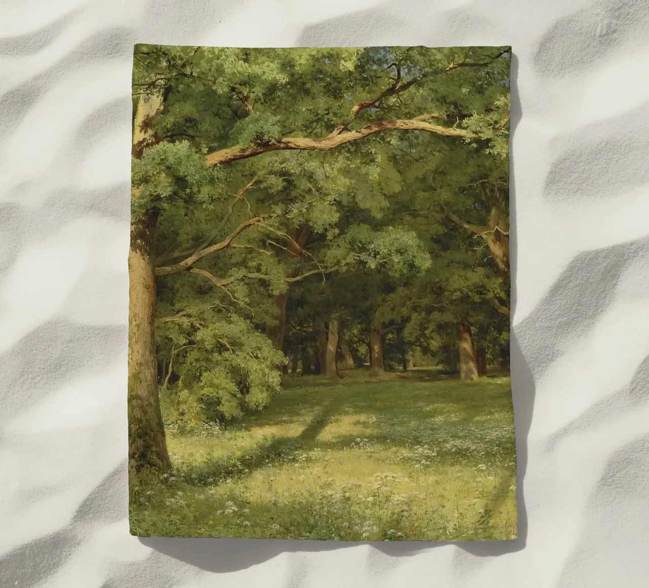Ivan Shishkin - The Forest Clearing, 1896 beach towel by William Store