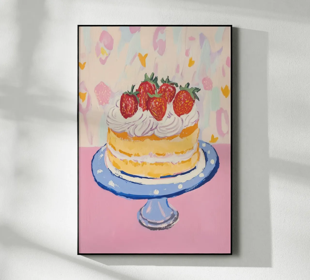 Fragole e biscotti plexiglass da Melloi Art Print