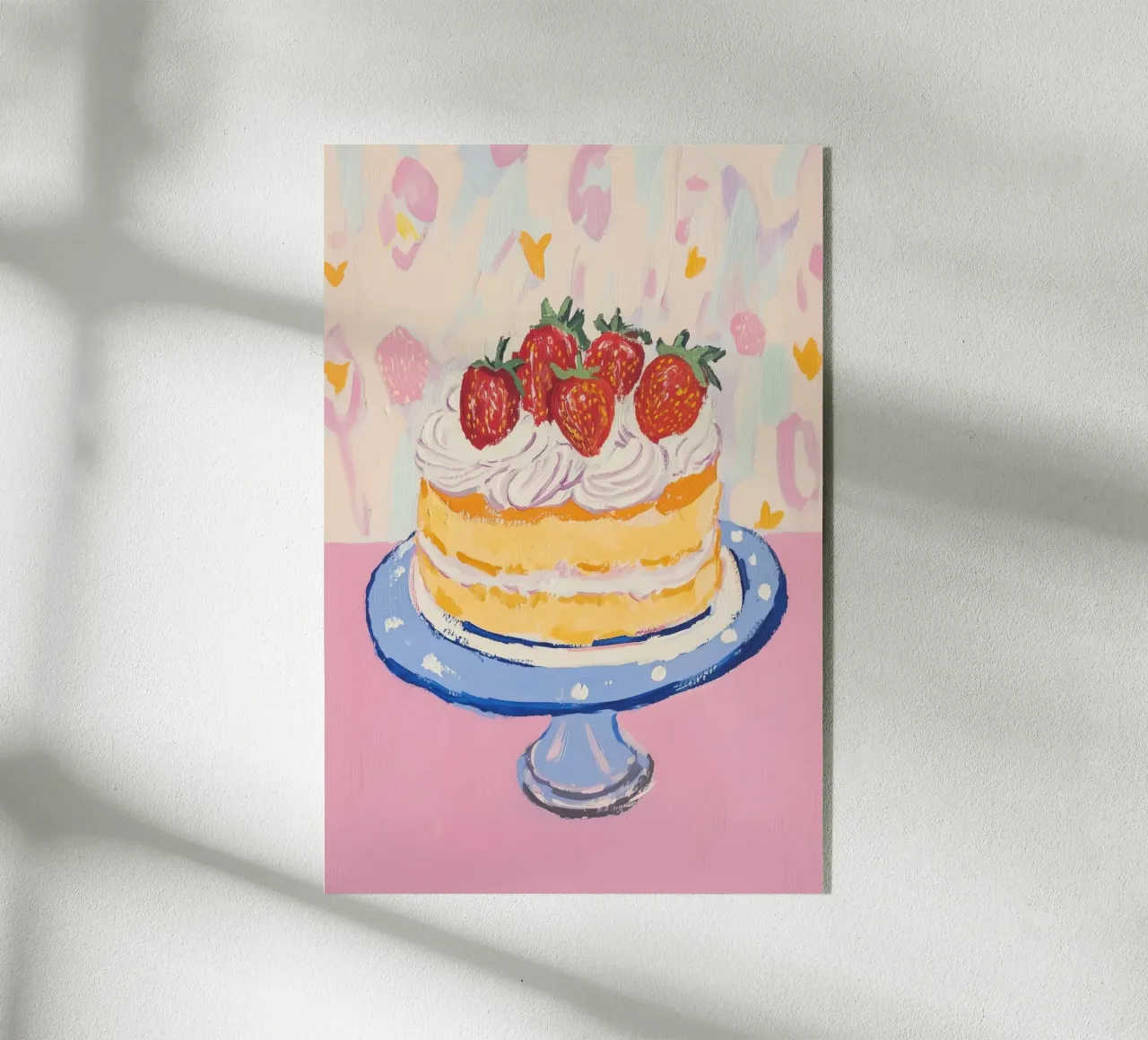 Fragole e biscotti plexiglass da Melloi Art Print