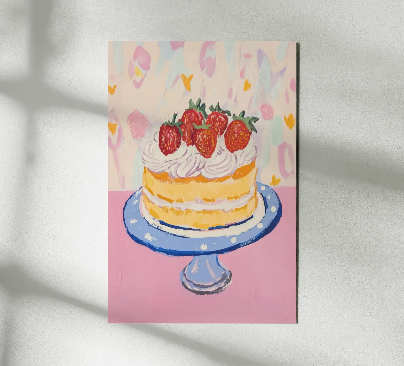 Fragole e biscotti alluminio dibond da Melloi Art Print