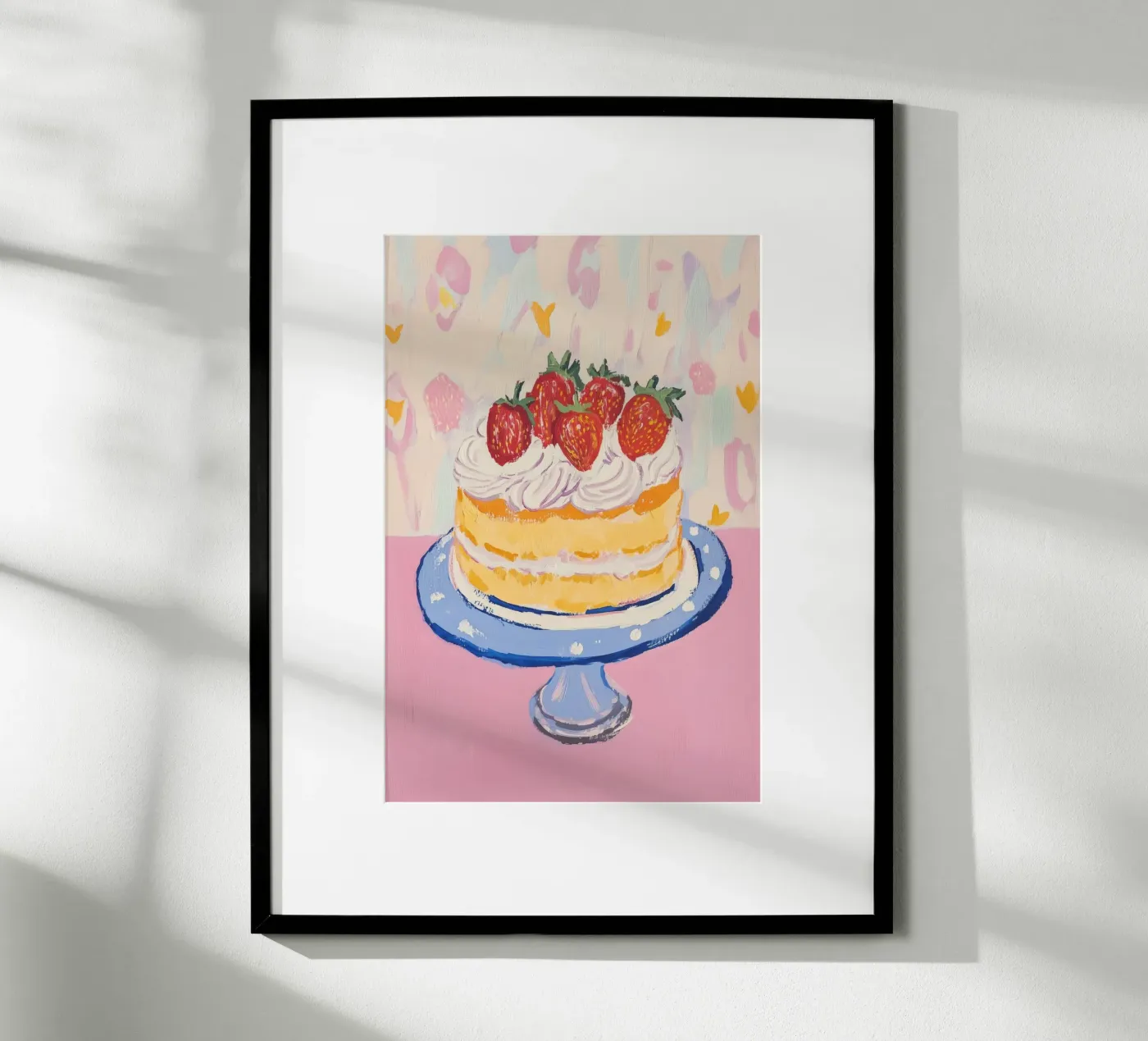 Strawberry Shortcake poster van Melloi Art Print