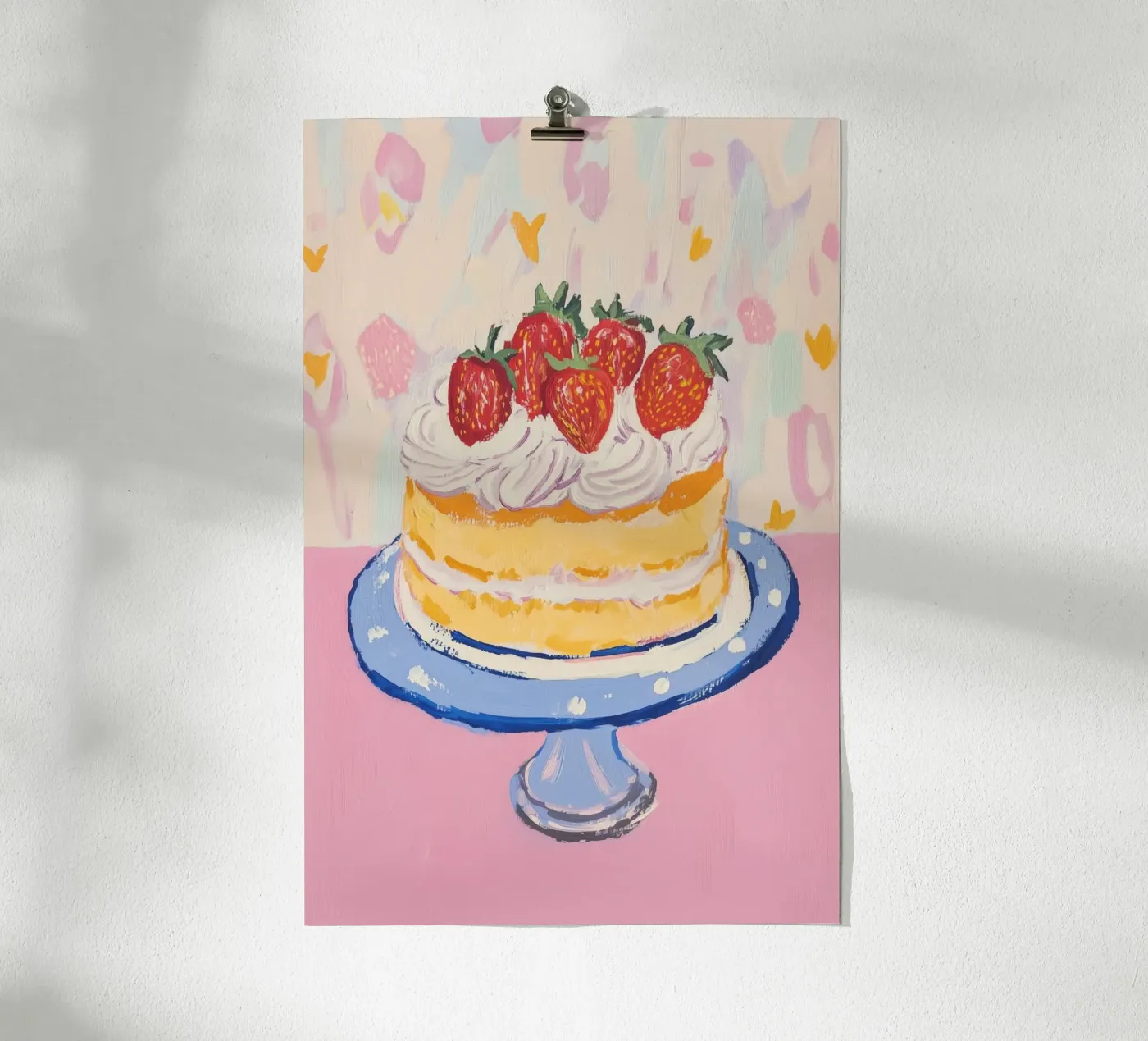 Strawberry Shortcake poster van Melloi Art Print