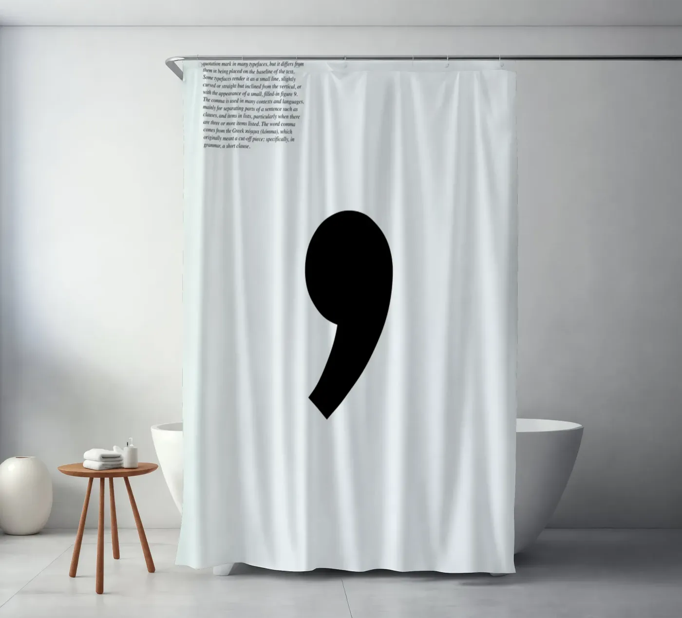 Comma douchegordijn van LeDieg