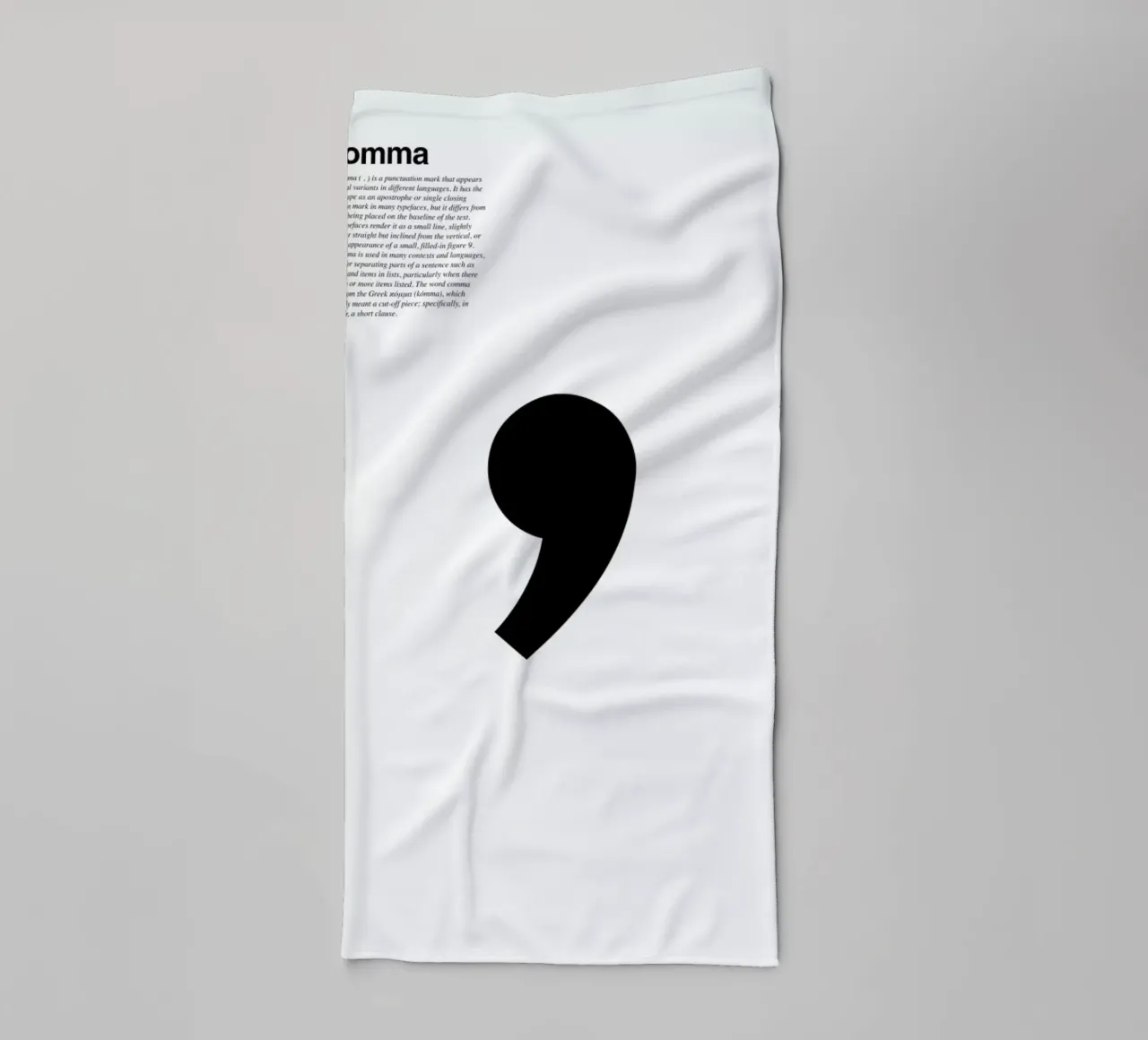 Comma towel by LeDieg