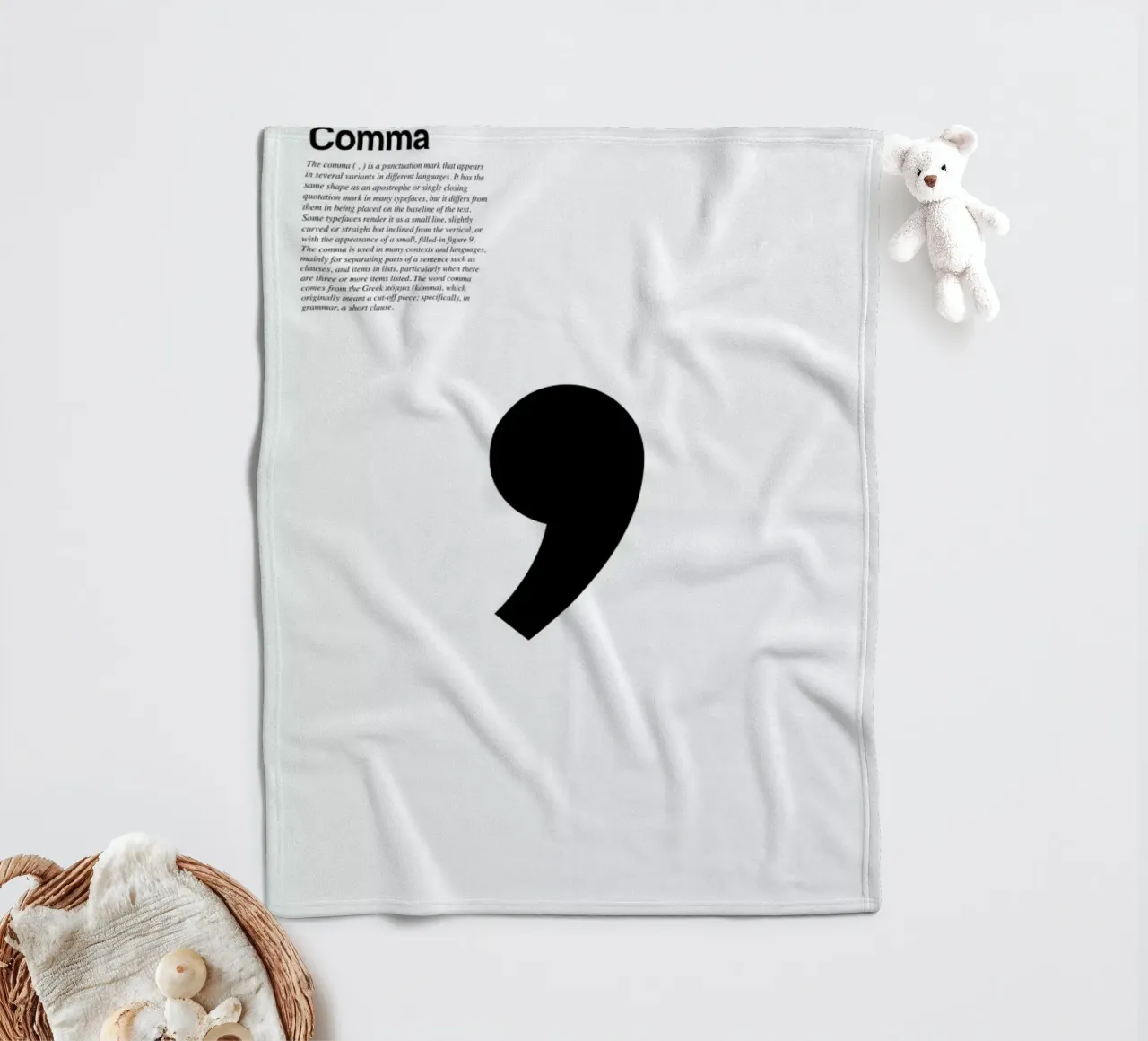 Comma fleece blanket by LeDieg