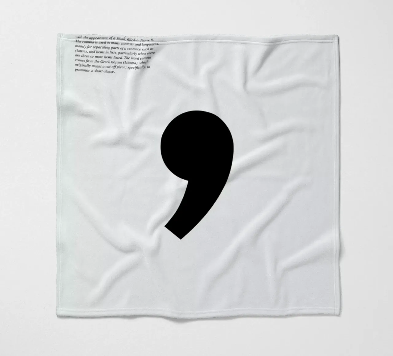 Comma fleece blanket by LeDieg
