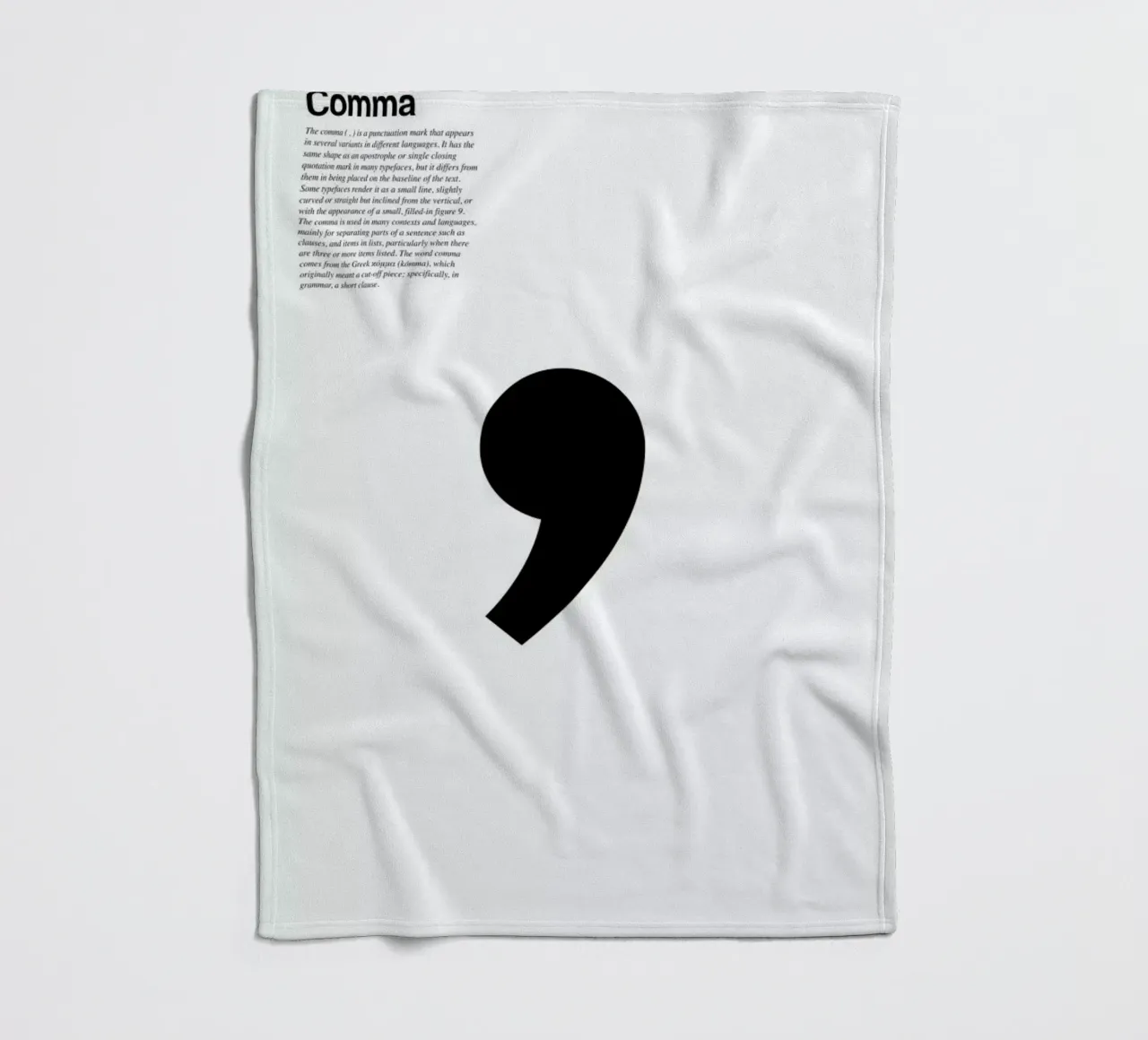 Comma fleece blanket by LeDieg