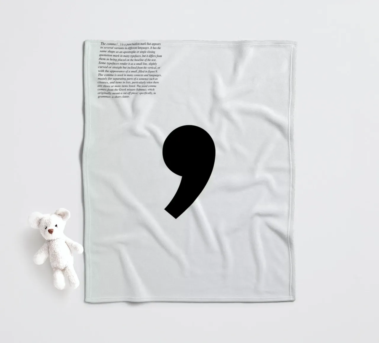 Comma fleece blanket by LeDieg