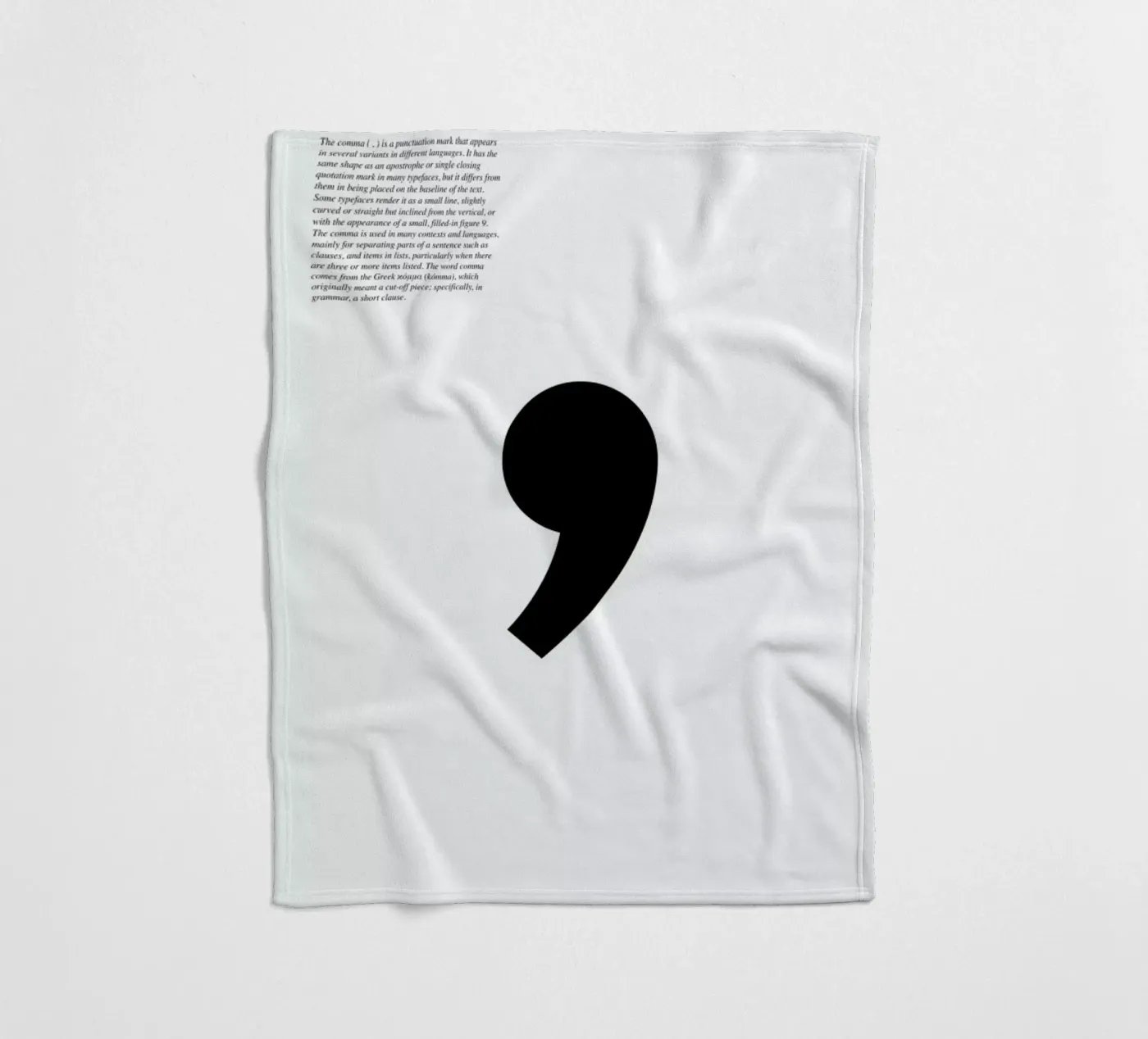 Comma fleece blanket by LeDieg