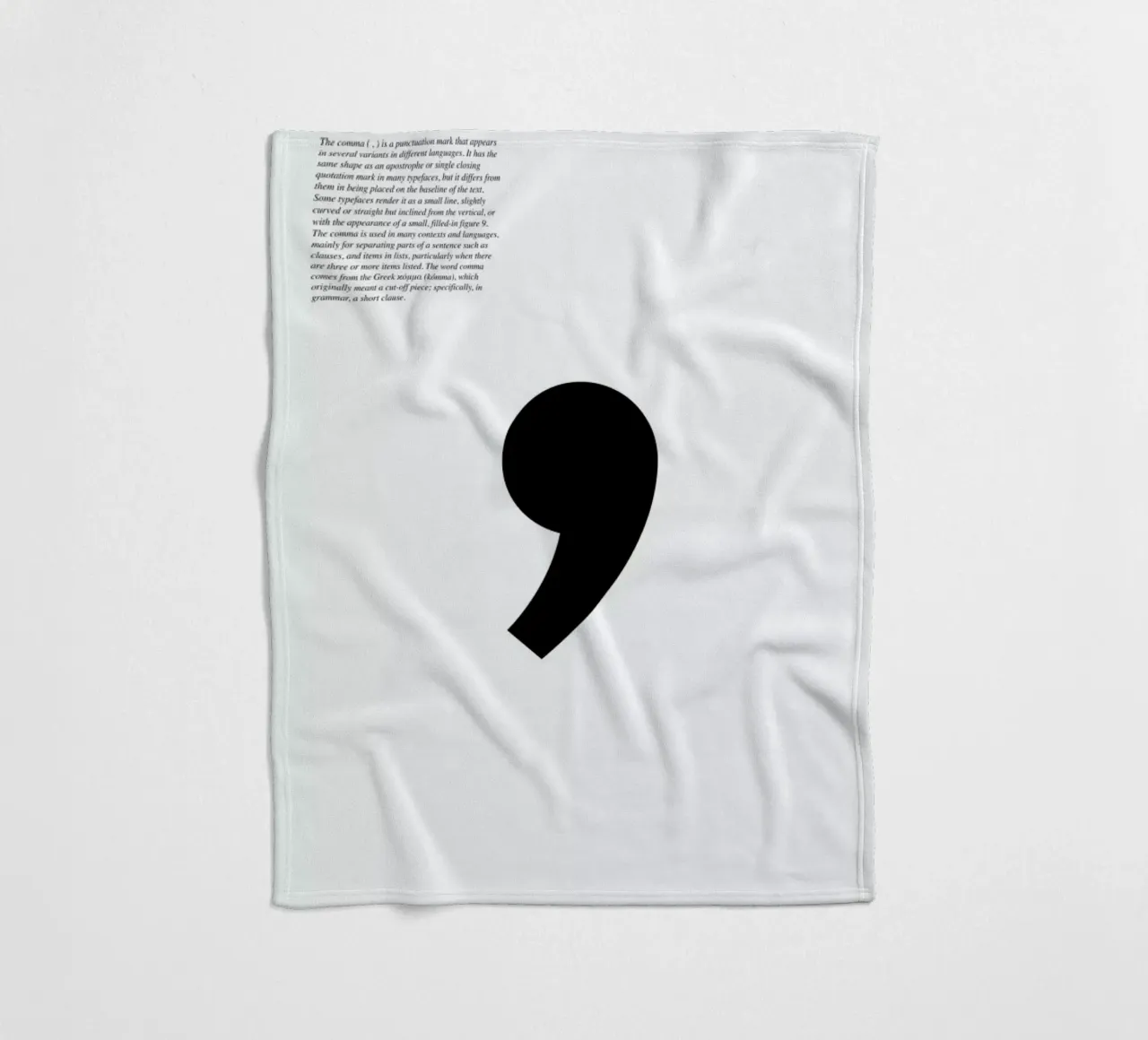 Comma fleece blanket by LeDieg