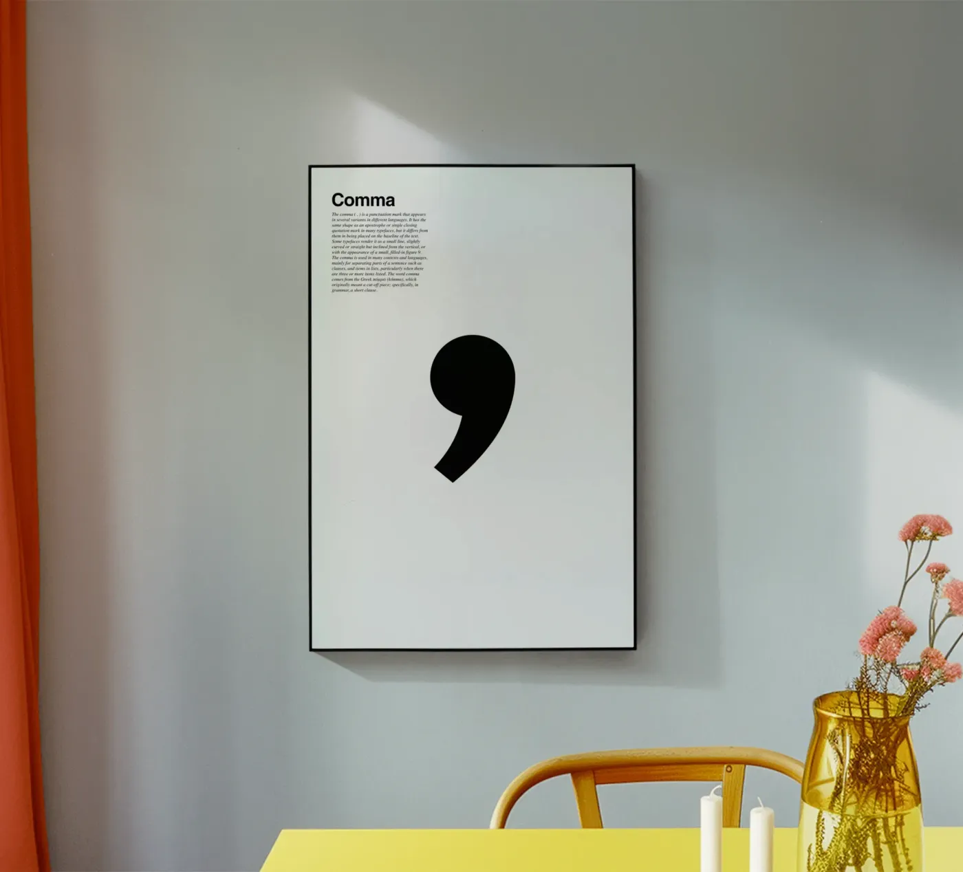 Comma acrylic glass by LeDieg
