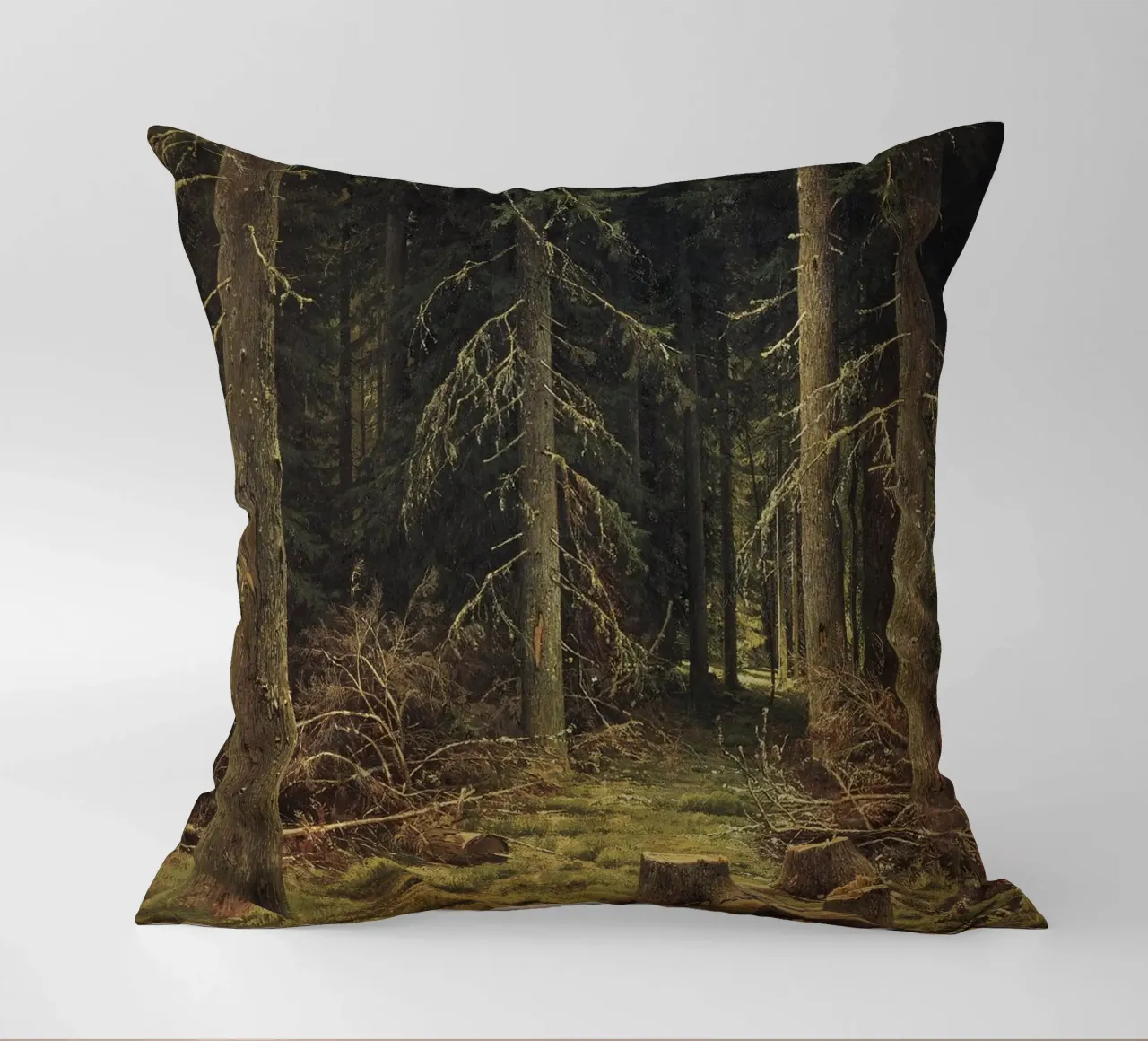 Ivan Shishkin - Foresta di conifere cuscino da William Store