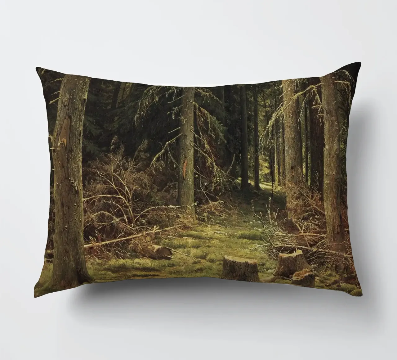Ivan Shishkin - Foresta di conifere cuscino da William Store