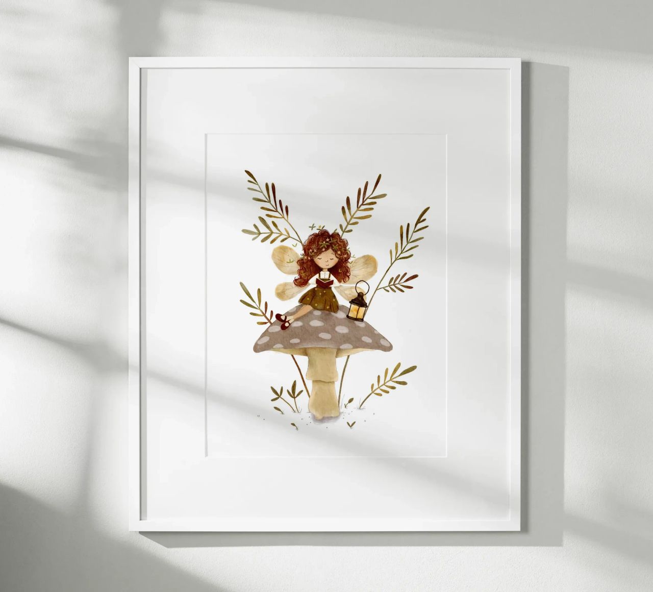 La fée de la lecture enchantée - Mushroom Decor poster de Urchin Bay Art