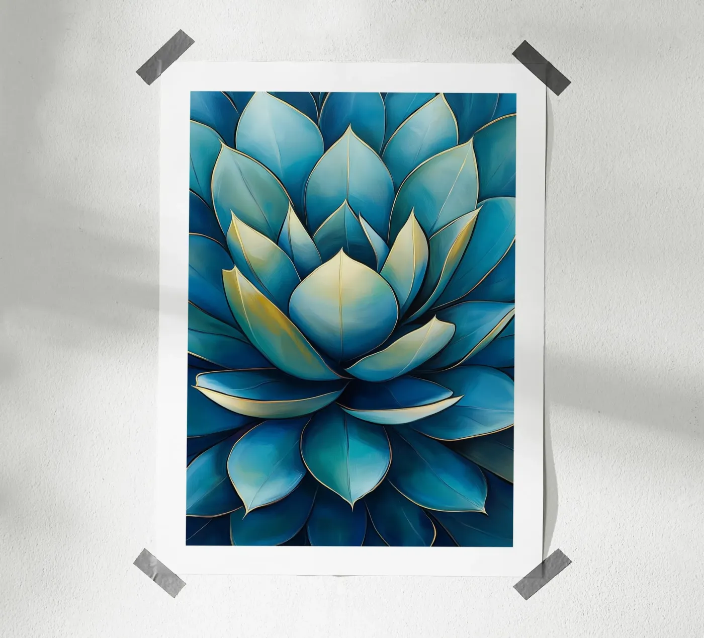 Succulente blu eleganti poster da Flora & Horizon