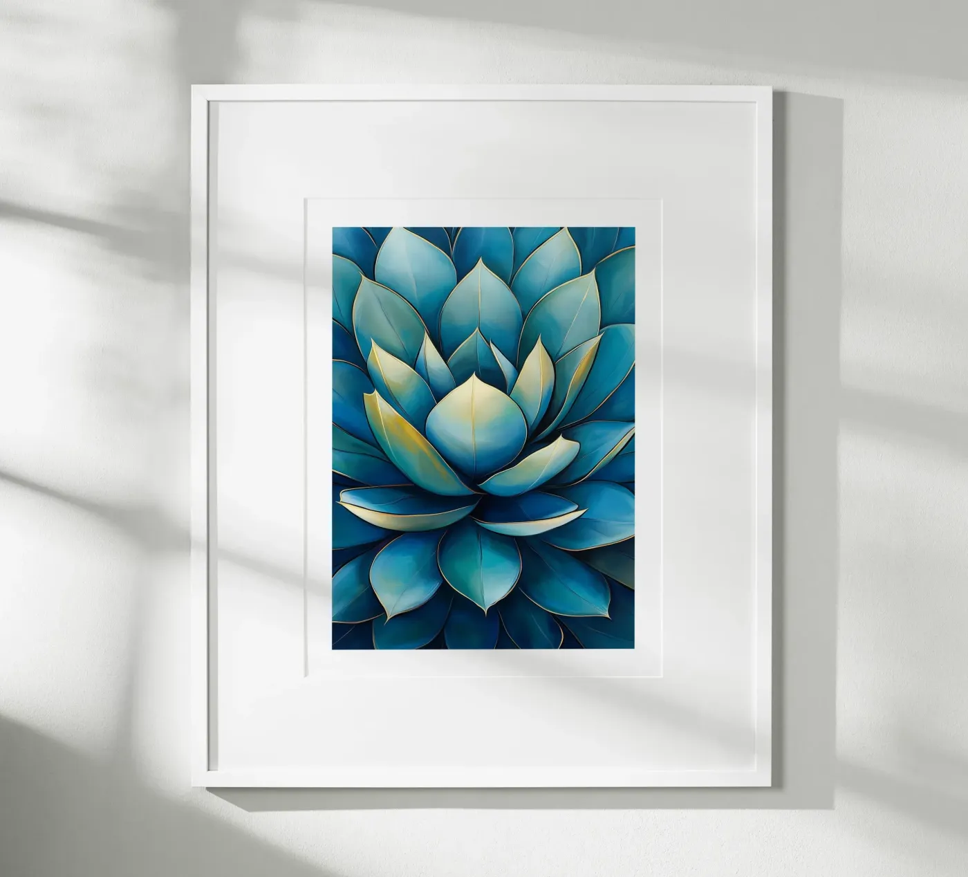 Succulente blu eleganti poster da Flora & Horizon
