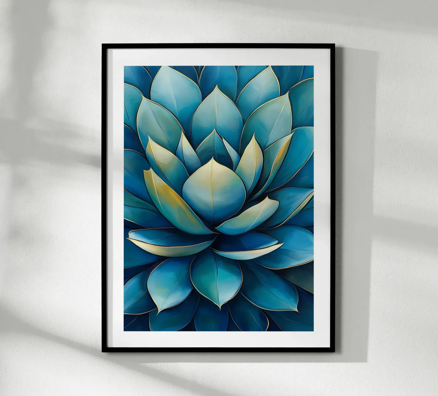 Succulente blu eleganti poster da Flora & Horizon