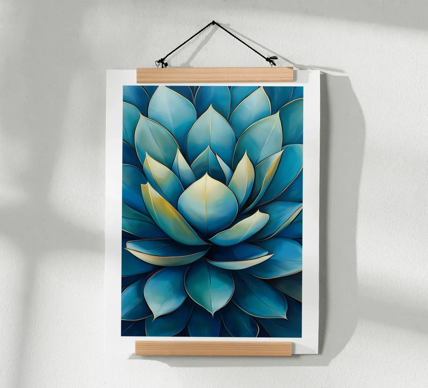 Succulente blu eleganti poster da Flora & Horizon
