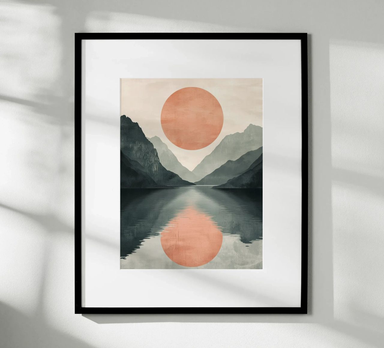 Sonne und Berge Abstrakt Poster von DWA