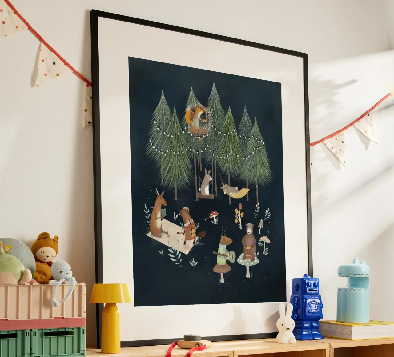 Forest Band – Enchanted Woodland Animal Music Print poster by Urchin Bay Art