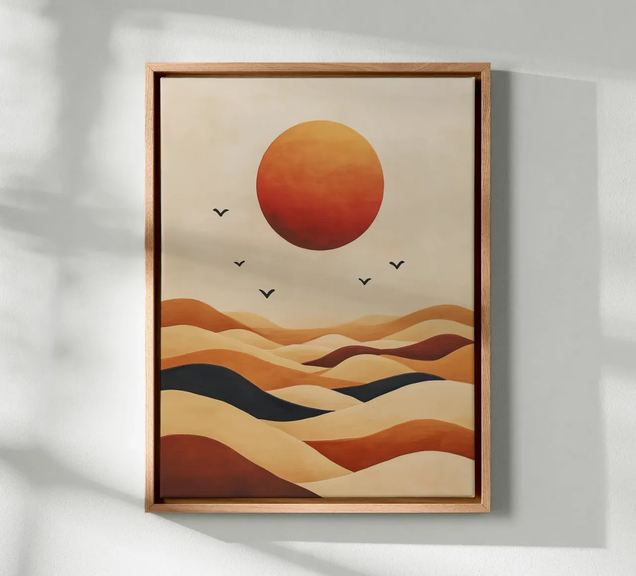 Sun and Abstract Dunes canvas by DWA