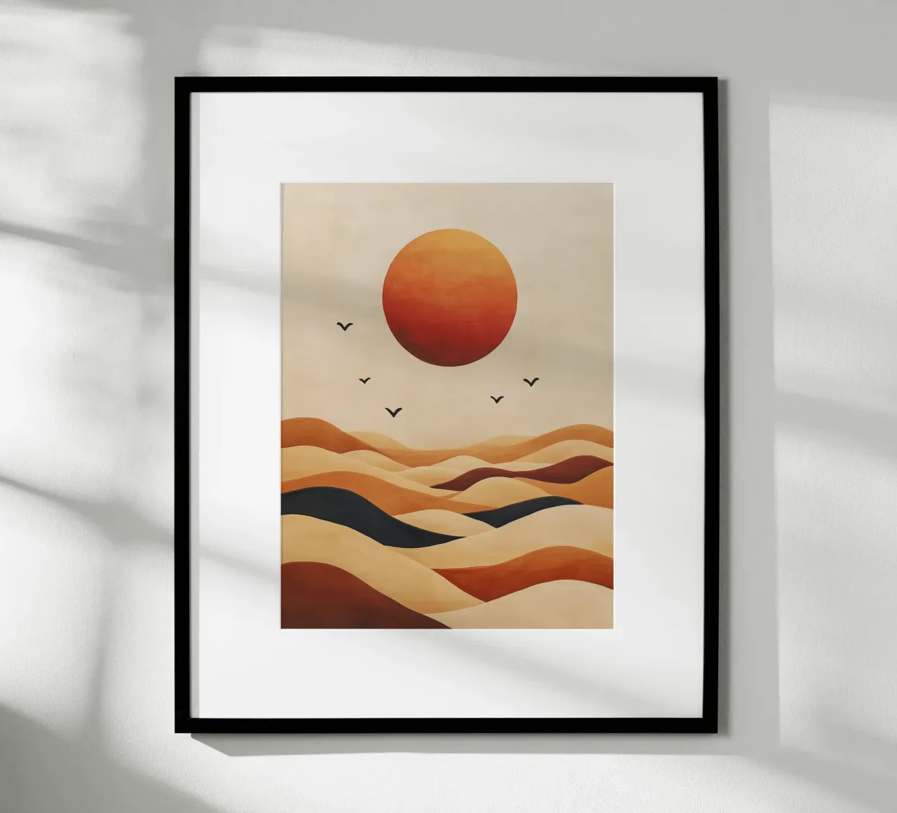 Sole e dune astratte poster da DWA