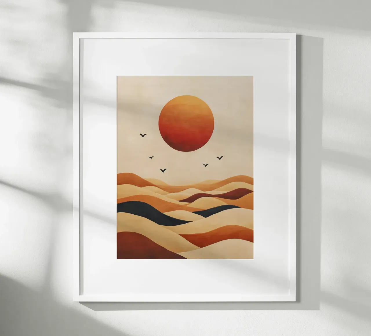 Sole e dune astratte poster da DWA