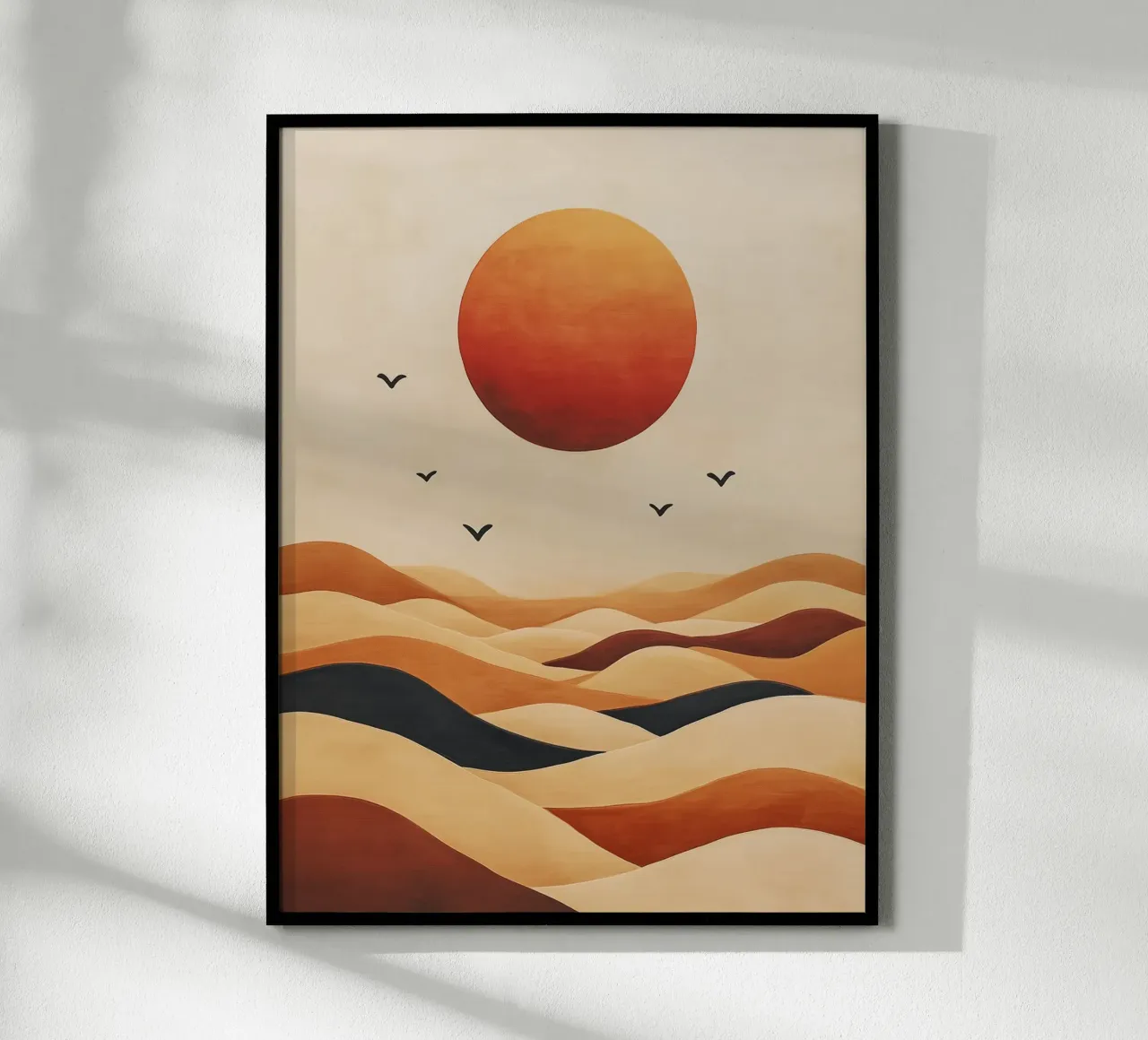 Sole e dune astratte poster da DWA